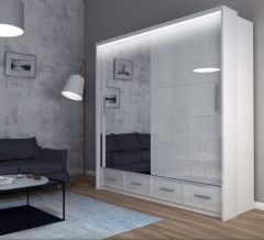 Maja Sliding Wardrobe 2m - White