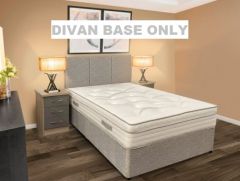 Sophie Divan Base Small Double 4ft- Grey