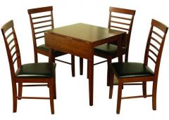 Hanover Square Drop Leaf Dining Set with 4 chairs - Dark Oak