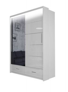 Maja Sliding Wardrobe 150cm - White
