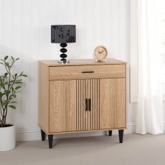Tessa 2 Door 1 Drawer Sideboard - Natural Oak Effect