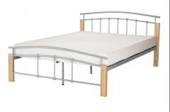 Tetras King Size Bed 5ft - Silver & Beech