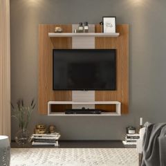 Vision Fixed TV Wall Panel - Oak & Grey