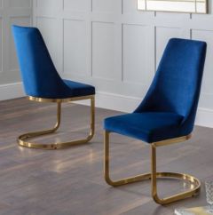 Vittoria Cantilever Dining Chair - Blue