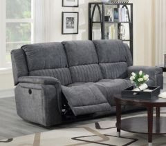 Washington Fabric Recliner Sofa 3RR - Light Grey