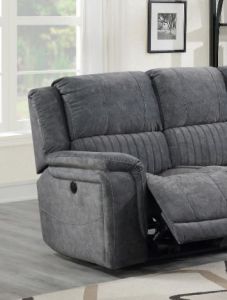 Washington Fabric Recliner Sofa 2RR - Light Grey