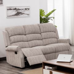 Windsor Fabric Recliner 3 Seater Sofa - Natural