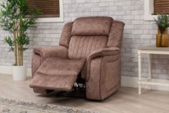 Gresham Fabric Recliner 1 Seater - Sand
