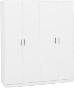 Dakota 4 Door Wardrobe 1.5m - White