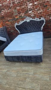 Kourtney Fabric Storage Bed - Grey (Floor Model - Sold with mattress) 