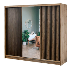 London 2.50m Sliding Wardrobe - Wotan Oak