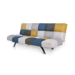Boston Sofa Bed - Yellow/Blue Patchwork