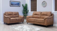 Abbie Fabric Suite 3+2 - Saddle