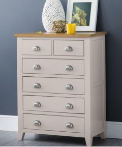 Richmond 4+2 Chest of Drawers - Elephant Grey