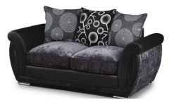 Shannon Fabric 2 Seater Sofa - Black & Grey (Floor Model - Sold as seen) 
