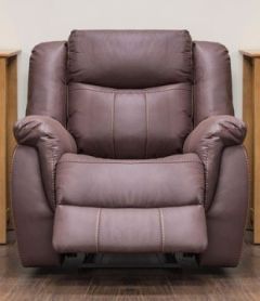 Walton Fabric 1 Seater Recliner Sofa - Brown
