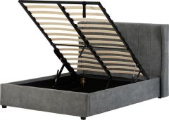 Amelia Plus Fabric Storage Bed- Dark Grey