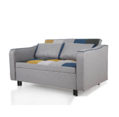 Aspen Sofa Bed - Yellow / Blue Patchwork