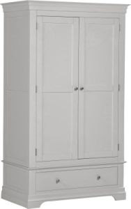 Bordeaux 2 Door Wardrobe 1.12M - Pebble Grey