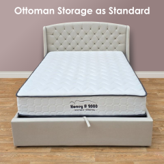 Buckingham Wing Back Storage Bed - Beige