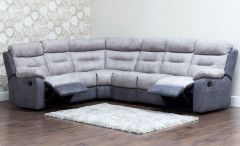 Dillon Fabric Recliner Corner Sofa 2c3 - Smoke / Grey