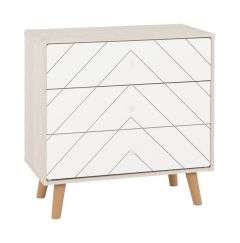 Dixie 3 Drawer Chest - Dusty Grey/White