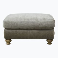 Harryson Fabric Footstool - Madrid Silver