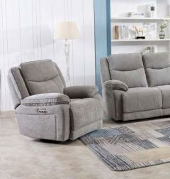 Herbert Fabric Electric Suite 2+1+1 - Light Grey