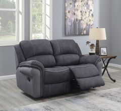 Kingston Fusion Recliner 2 Seater Sofa - Charcoal