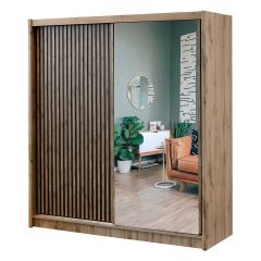 London 1.5m Sliding Wardrobe - Wotan Oak