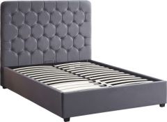 Madison Fabric Ottoman Bed - Grey