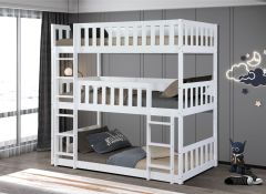 Melvin Triple Bunk Bed - White