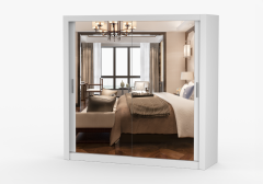 Milan Sliding 2m Wardrobe - White