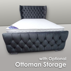 Oxford Wingback Plush Charcoal