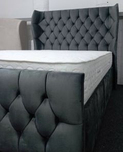 Oxford Wingback Plush Charcoal