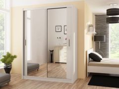 Paris 1.2m Sliding Wardrobe - White