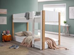 Rover Single Bunk Bed - White & Oak