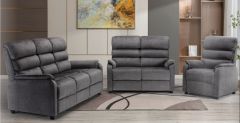 Savoy Fabric 3+1+1 Suite Fixed Back - Grey