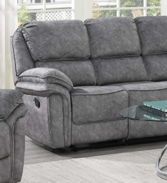 Greta Manual Recliner 2 Seater Sofa - Grey