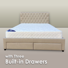 Shoreditch Storage Bed With Drawers - Beige 