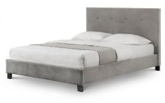 Shoreditch High Headboard Bed - Slate Velvet
