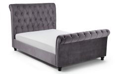 Valentino Fabric Bed - Grey