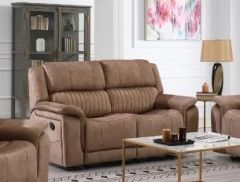 Washington Fabric Recliner 2 Seater Sofa - Coffee