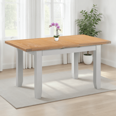 Windsor Extending Dining Table – Pebble Grey/Oak
