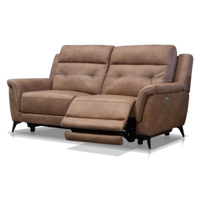 Pachino Fabric Electric 3 Seater – Brown