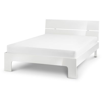 Manhattan High Gloss Bed - White