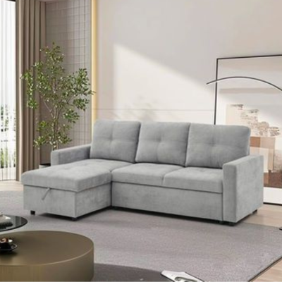 Lilly - Corner Sofa Bed - Grey