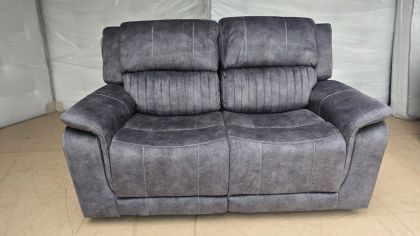 Washington Fabric Recliner 2 Seater Sofa - Dark Grey