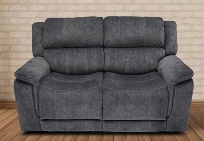 Washington Fabric 2 Seater Power Recliner Sofa - Dark Grey