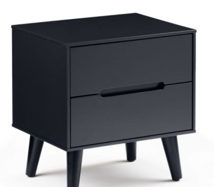 Alicia 2 Drawer Bedside - Anthracite